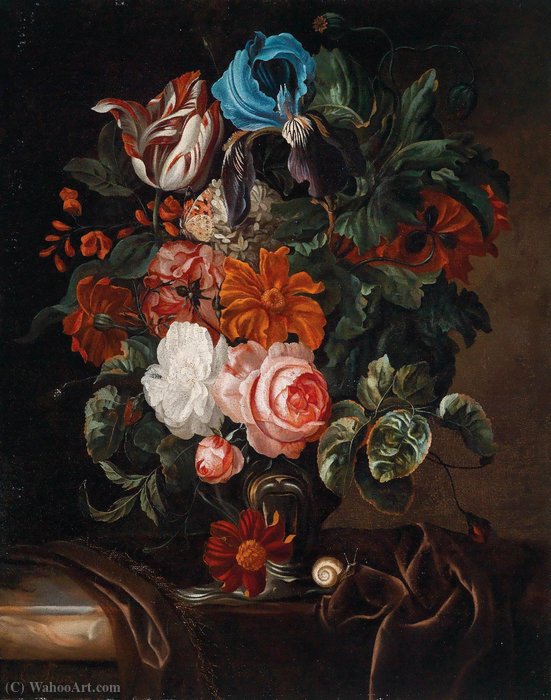 Wikioo.org - The Encyclopedia of Fine Arts - Painting, Artwork by Ernst Stuven - Flowers in a vase