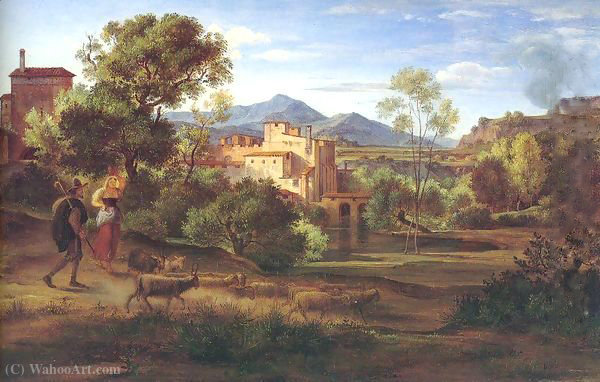 Wikioo.org - The Encyclopedia of Fine Arts - Painting, Artwork by Ferdinand Olivier - Italian landscape