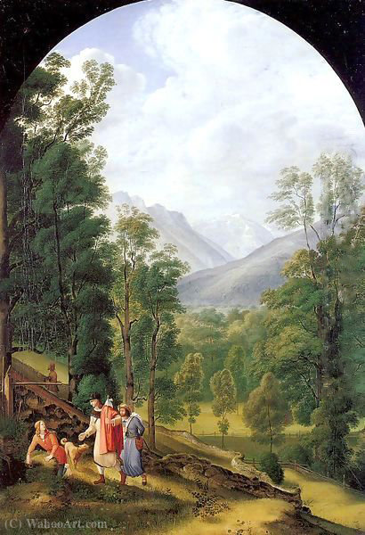 WikiOO.org - Güzel Sanatlar Ansiklopedisi - Resim, Resimler Ferdinand Olivier - Landscape near Berchtesgaden