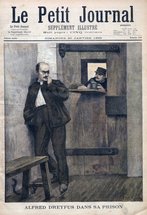 Wikoo.org - موسوعة الفنون الجميلة - اللوحة، العمل الفني Fortune Louis Meaulle - Alfred Dreyfus dans sa prison