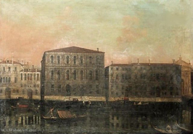 Wikioo.org - The Encyclopedia of Fine Arts - Painting, Artwork by Francesco Albotto - Venice, A View Of The Grande Canal At The Ca'Pesaro
