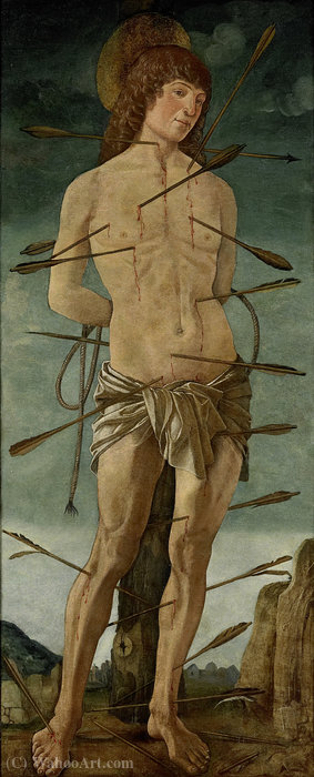 WikiOO.org - Encyclopedia of Fine Arts - Maľba, Artwork Francesco Bonsignori - Saint sebastian