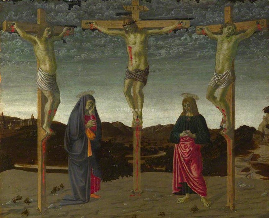 Wikioo.org - The Encyclopedia of Fine Arts - Painting, Artwork by Francesco Di Giovanni Botticini - The crucifixion