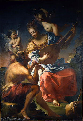WikiOO.org - Encyclopedia of Fine Arts - Maľba, Artwork Francesco Conti - Allegory of Music