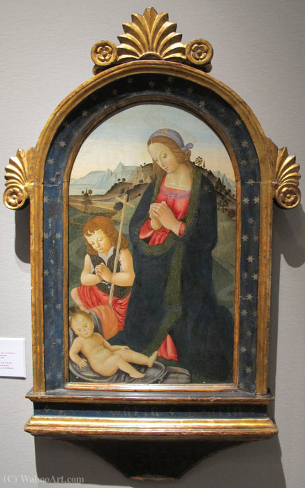 WikiOO.org – 美術百科全書 - 繪畫，作品 Francesco D'antonio Da Viterbo - 麦当娜和儿童 与圣 . giovannino