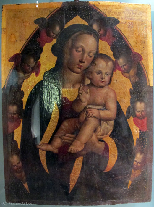 Wikioo.org - The Encyclopedia of Fine Arts - Painting, Artwork by Francesco D'antonio Da Viterbo - Madonna with child