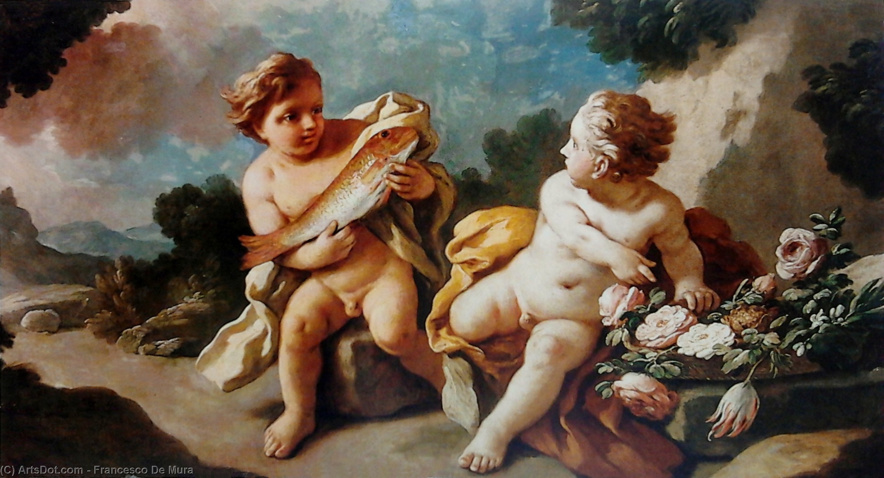 WikiOO.org - Encyclopedia of Fine Arts - Malba, Artwork Francesco De Mura - Allegory of the power of love.