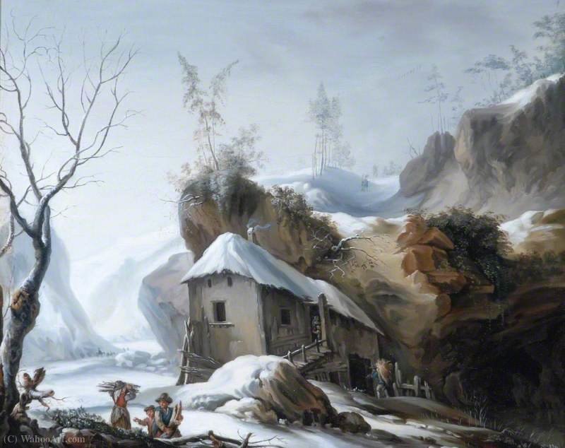 Wikioo.org - สารานุกรมวิจิตรศิลป์ - จิตรกรรม Francesco Foschi - Snowy landscape