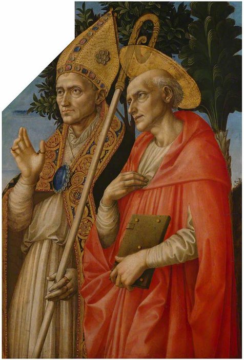 WikiOO.org - Encyclopedia of Fine Arts - Maľba, Artwork Francesco Di Stefano Pesellino - Saints Zeno and Jerome