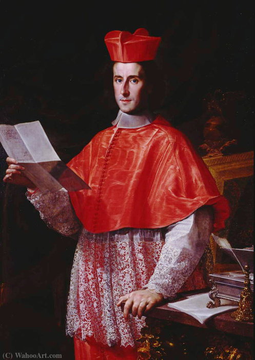 Wikioo.org – La Enciclopedia de las Bellas Artes - Pintura, Obras de arte de Francesco Trevisani - Retrato del cardenal Pietro Ottoboni