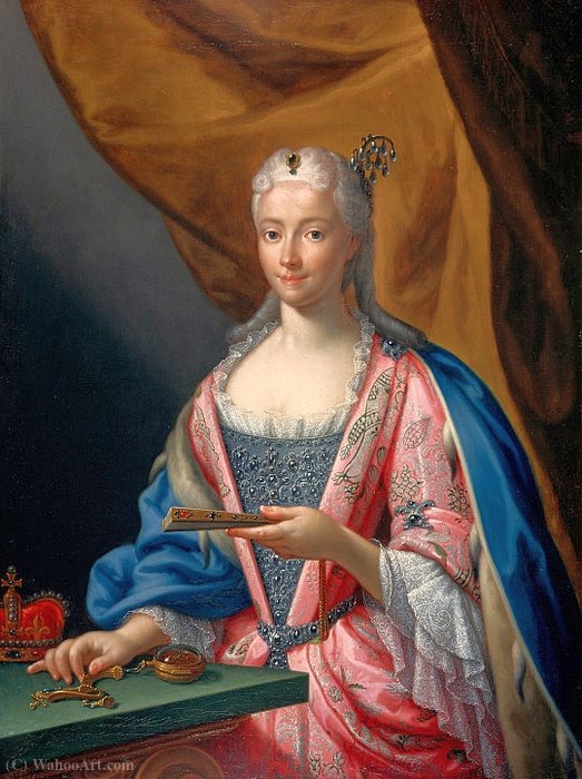 Wikioo.org - The Encyclopedia of Fine Arts - Painting, Artwork by Francesco Trevisani - Portrait of Maria Clementina Sobieska.