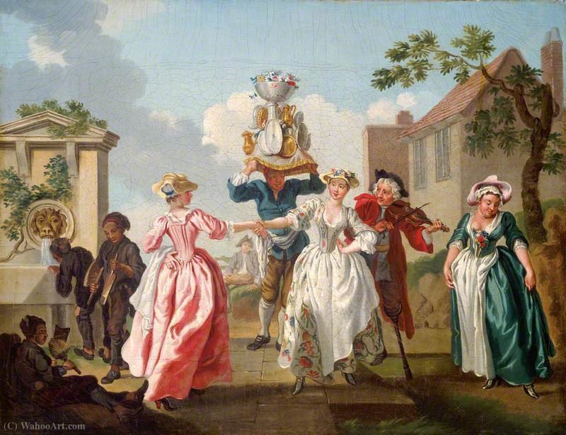 Wikioo.org - The Encyclopedia of Fine Arts - Painting, Artwork by Francis Hayman - Mayday (The Milkmaids' Garland)