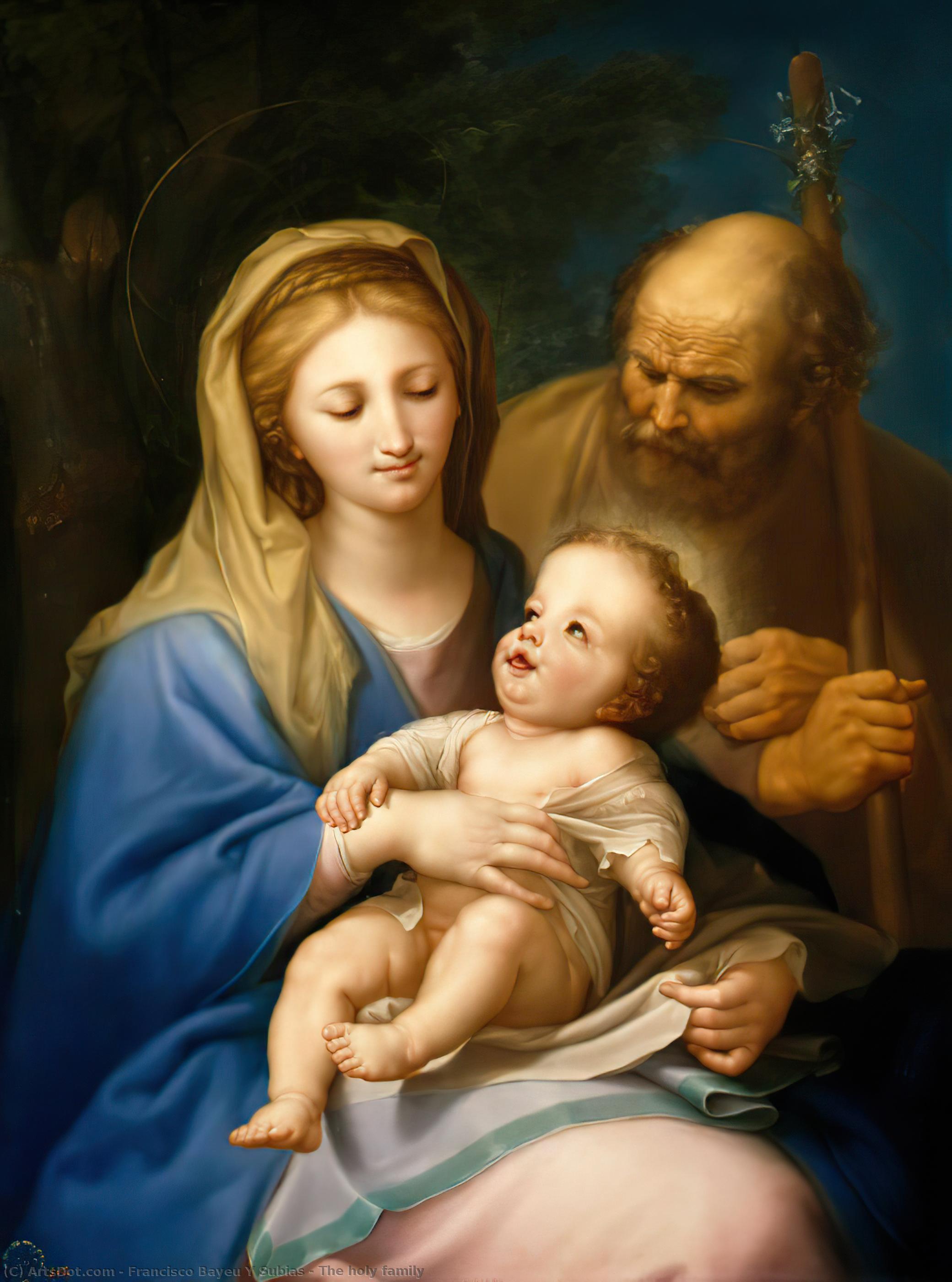 Wikioo.org - The Encyclopedia of Fine Arts - Painting, Artwork by Francisco Bayeu Y Subias - The holy family
