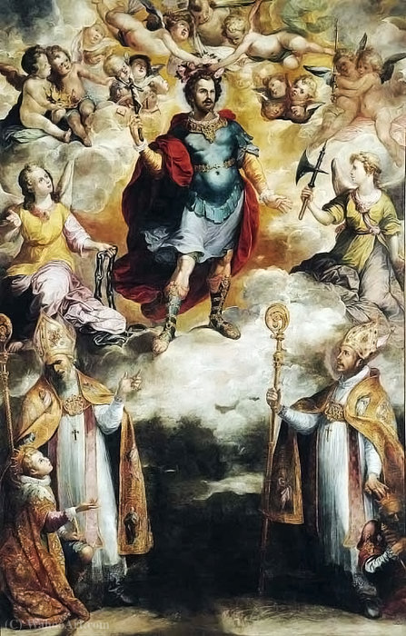 Wikioo.org - The Encyclopedia of Fine Arts - Painting, Artwork by Francisco De Herrera - St. hermenegild's apotheosis