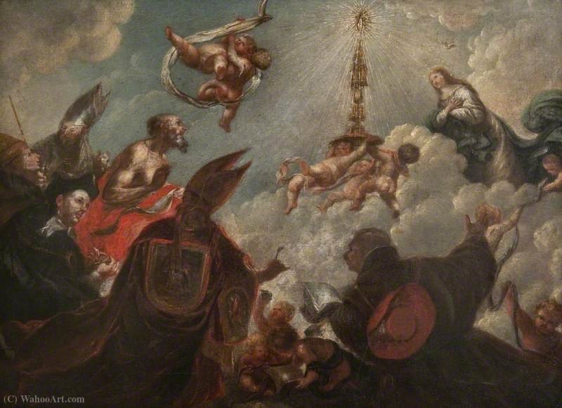 Wikioo.org - Bách khoa toàn thư về mỹ thuật - Vẽ tranh, Tác phẩm nghệ thuật Francisco De Herrera - The Adoration of the Blessed Sacrament