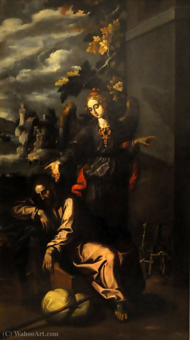 Wikioo.org - The Encyclopedia of Fine Arts - Painting, Artwork by Francisco Pacheco - The dream of Saint Joseph