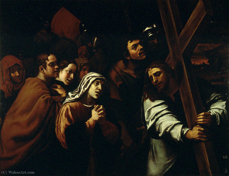 WikiOO.org - 百科事典 - 絵画、アートワーク Francisco Ribalta - キリストが十字架を運びます