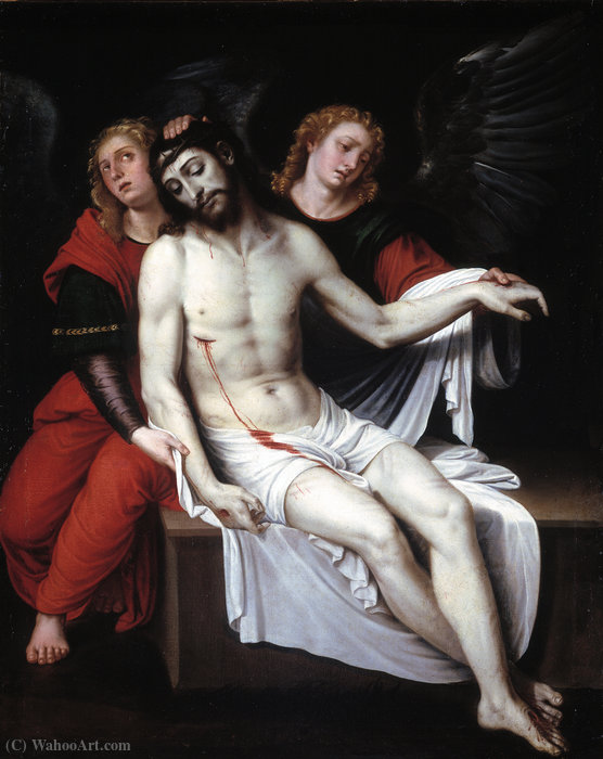 Wikioo.org - The Encyclopedia of Fine Arts - Painting, Artwork by Francisco Ribalta - Dead Christ supported by two angels