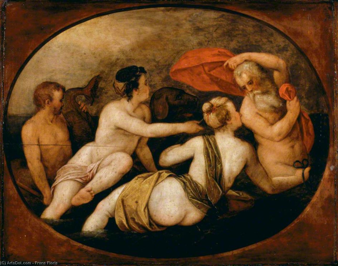 Wikioo.org – L'Encyclopédie des Beaux Arts - Peinture, Oeuvre de Frans Floris - marins Divinités