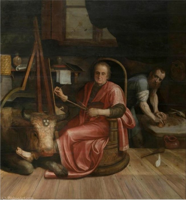 Wikioo.org - The Encyclopedia of Fine Arts - Painting, Artwork by Frans Floris - St. Luke the Evangelist