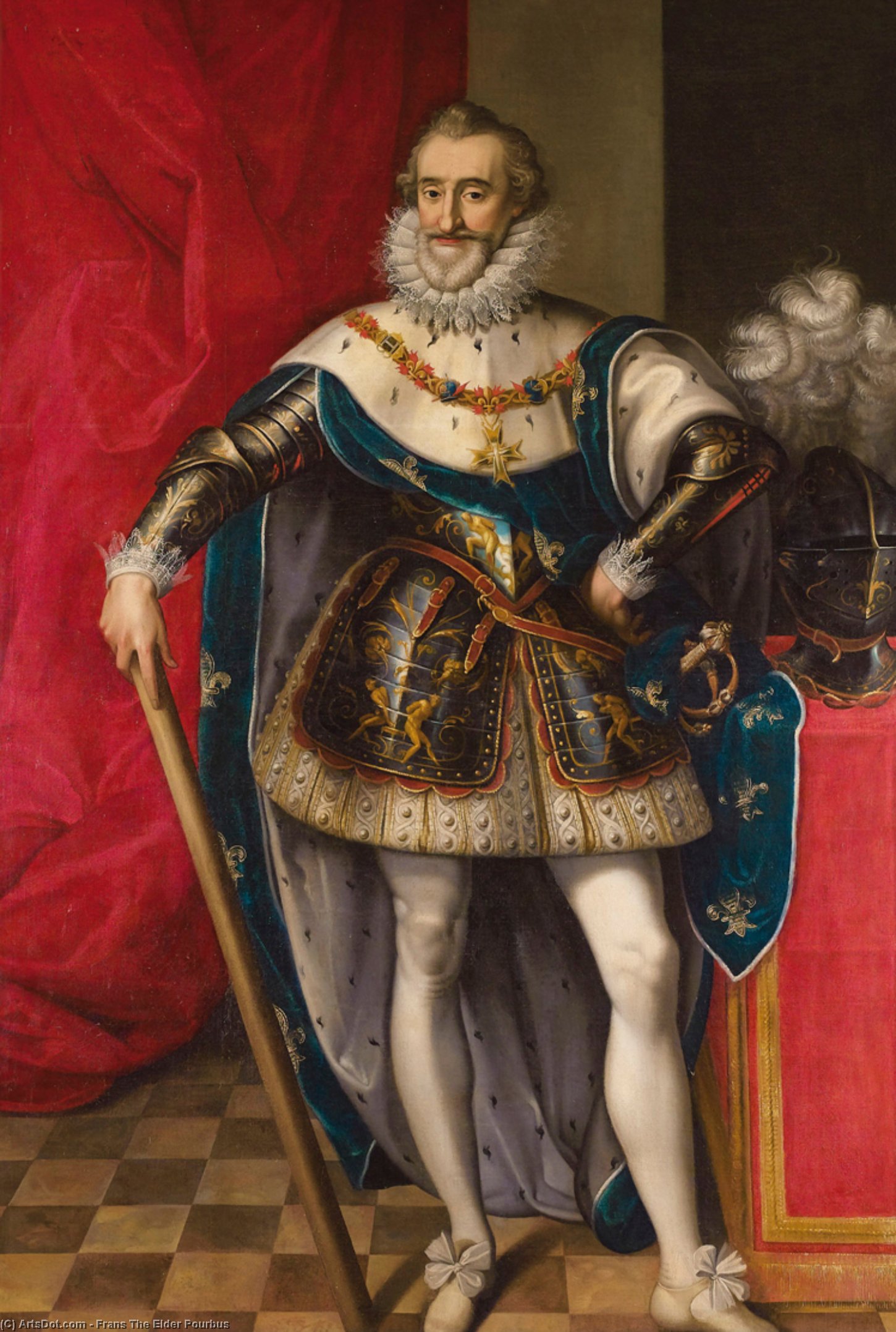 Wikioo.org - The Encyclopedia of Fine Arts - Painting, Artwork by Frans The Elder Pourbus - Portrait of Henry IV of France
