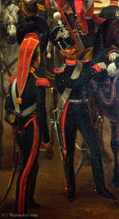 WikiOO.org - دایره المعارف هنرهای زیبا - نقاشی، آثار هنری Franz Krüger - Russian Guards at Tsarskoye Selo in (1832(3))