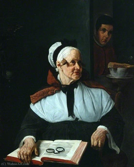 Wikioo.org – L'Enciclopedia delle Belle Arti - Pittura, Opere di François Bonvin - La colazione di nonna