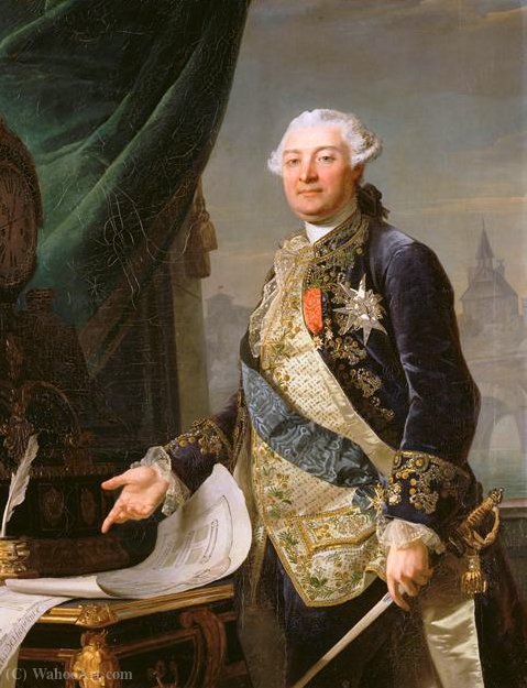 Wikioo.org - สารานุกรมวิจิตรศิลป์ - จิตรกรรม François Guillaume Ménageot - Portrait of Louis Auguste Le Tonnelier de Breteuil