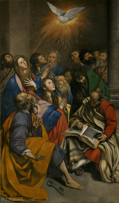 Wikioo.org – L'Encyclopédie des Beaux Arts - Peinture, Oeuvre de Fray Juan Bautista Maino - Pentecôte