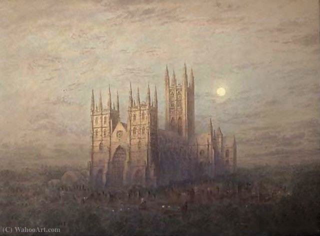 Wikioo.org - The Encyclopedia of Fine Arts - Painting, Artwork by Frederick Edward John Goff - Canterbury cathedral