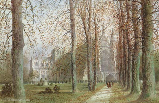 Wikioo.org – L'Enciclopedia delle Belle Arti - Pittura, Opere di Frederick Edward John Goff - Winchester Cathedral