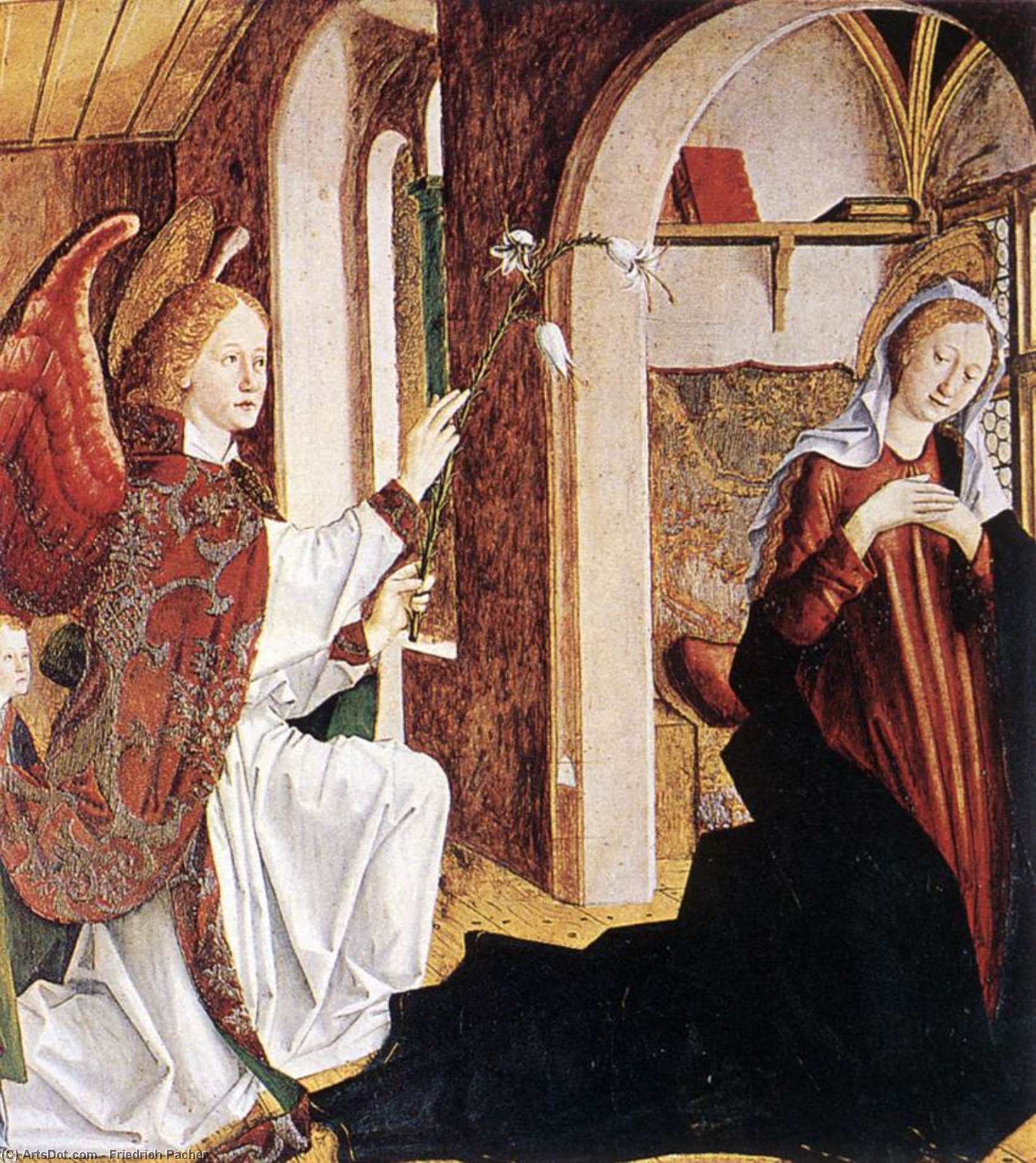 Wikioo.org - The Encyclopedia of Fine Arts - Painting, Artwork by Friedrich Pacher - The annunciation
