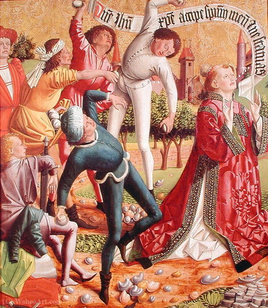 Wikioo.org - The Encyclopedia of Fine Arts - Painting, Artwork by Friedrich Pacher - The Stoning of St Stephen