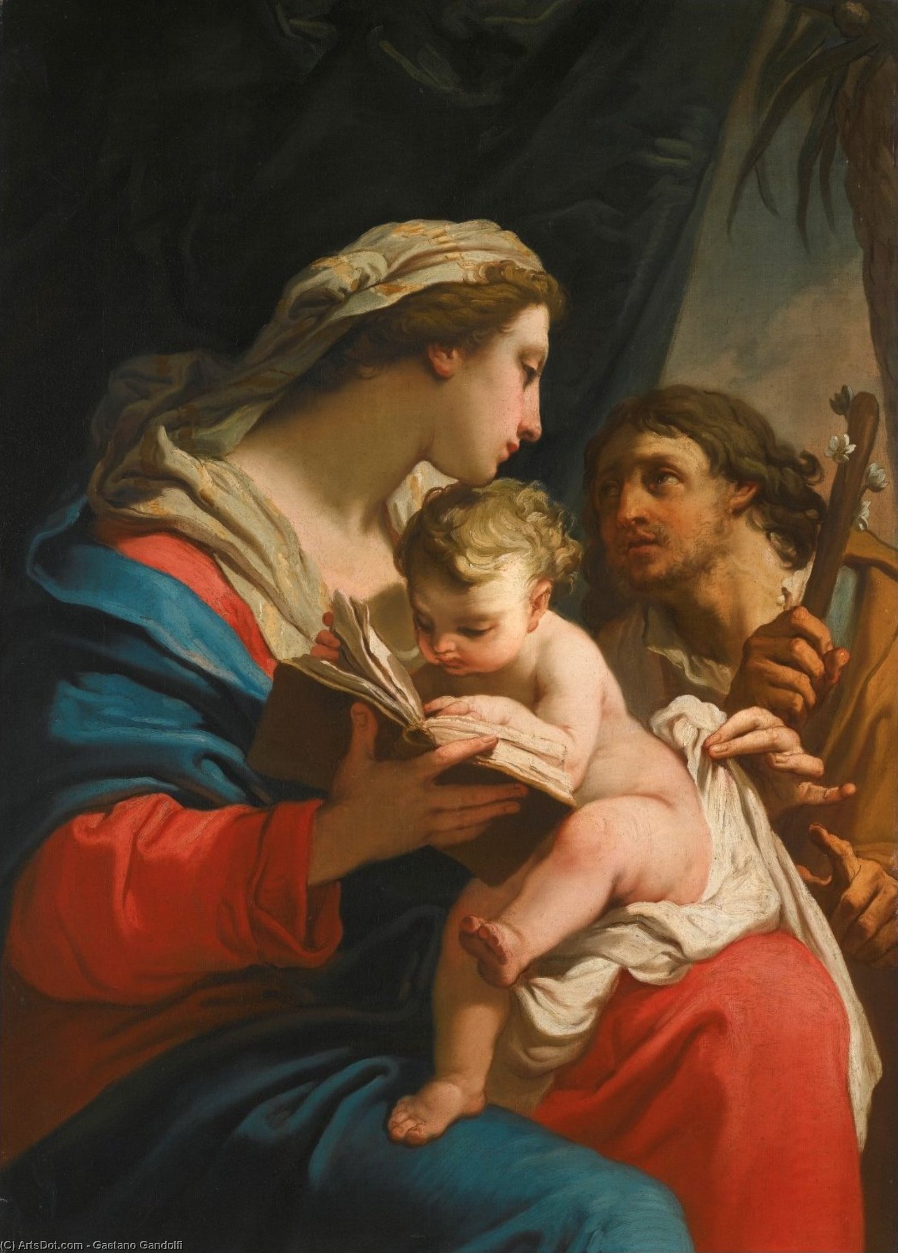 Wikioo.org – La Enciclopedia de las Bellas Artes - Pintura, Obras de arte de Gaetano Gandolfi - el santo familia