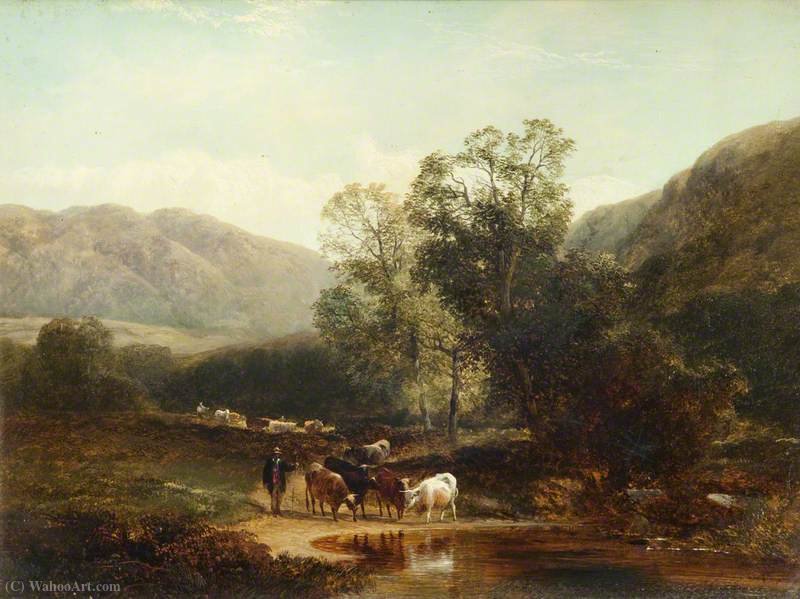Wikioo.org - The Encyclopedia of Fine Arts - Painting, Artwork by George Shalders - Scene in Wales