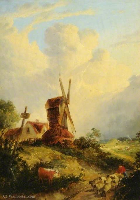 Wikioo.org - The Encyclopedia of Fine Arts - Painting, Artwork by George Vincent - A norfolk mill