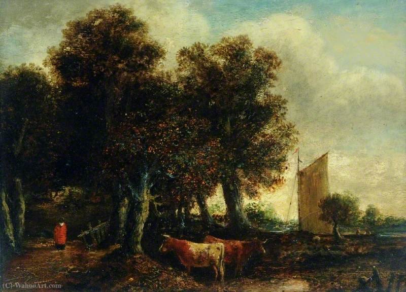 Wikioo.org - The Encyclopedia of Fine Arts - Painting, Artwork by George Vincent - A View near Thorpe, Norwich, Norfolk
