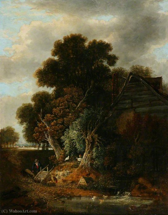 Wikioo.org - The Encyclopedia of Fine Arts - Painting, Artwork by George Vincent - View near Wroxham, Norfolk