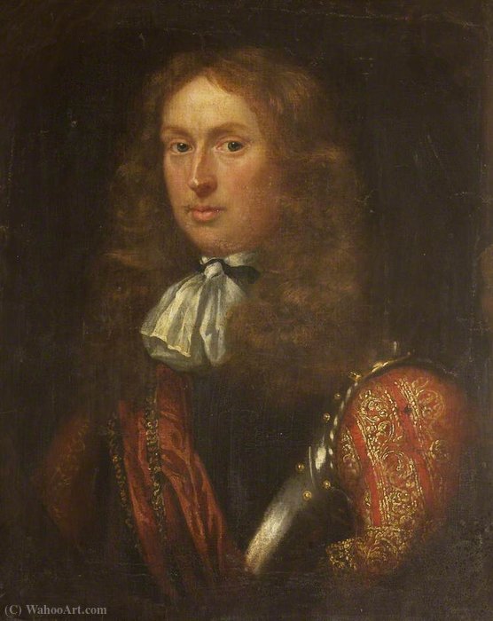 Wikioo.org - The Encyclopedia of Fine Arts - Painting, Artwork by Gerard Soest - Portrait of a Gentleman in Armour