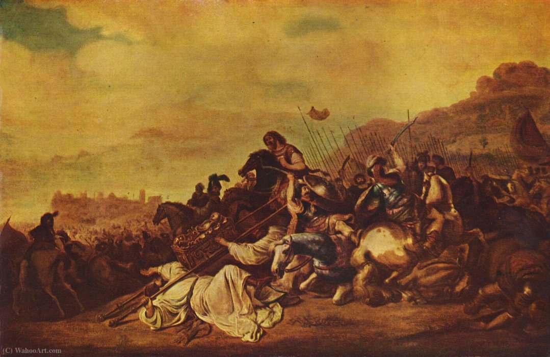 Wikioo.org - The Encyclopedia of Fine Arts - Painting, Artwork by Gerrit Claesz Bleker - The battle of Ebenezer