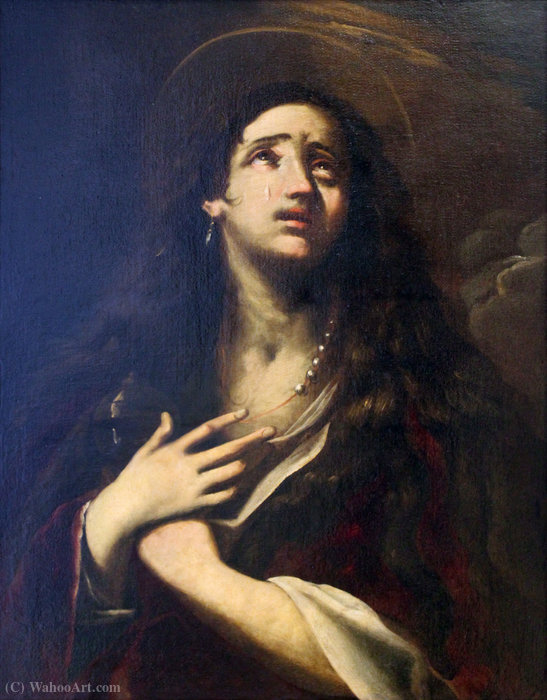 Wikioo.org - The Encyclopedia of Fine Arts - Painting, Artwork by Giacinto Brandi - The penitent mary magdalene