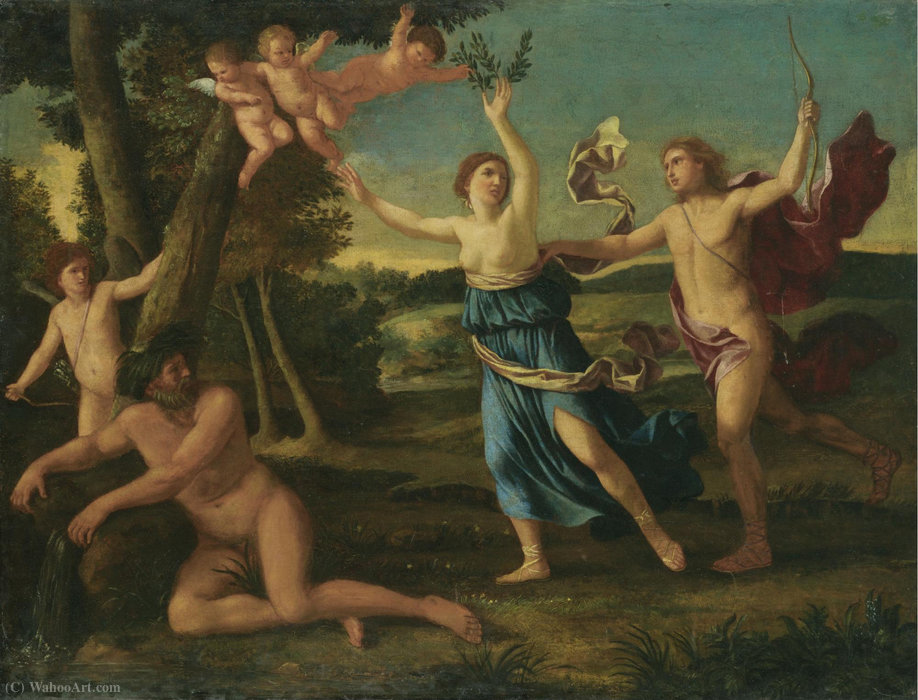 Wikioo.org - The Encyclopedia of Fine Arts - Painting, Artwork by Giacinto Gimignani - Apollo and daphne