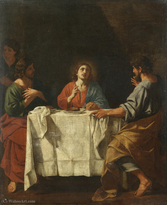 Wikioo.org - The Encyclopedia of Fine Arts - Painting, Artwork by Giacinto Gimignani - The supper at emmaus