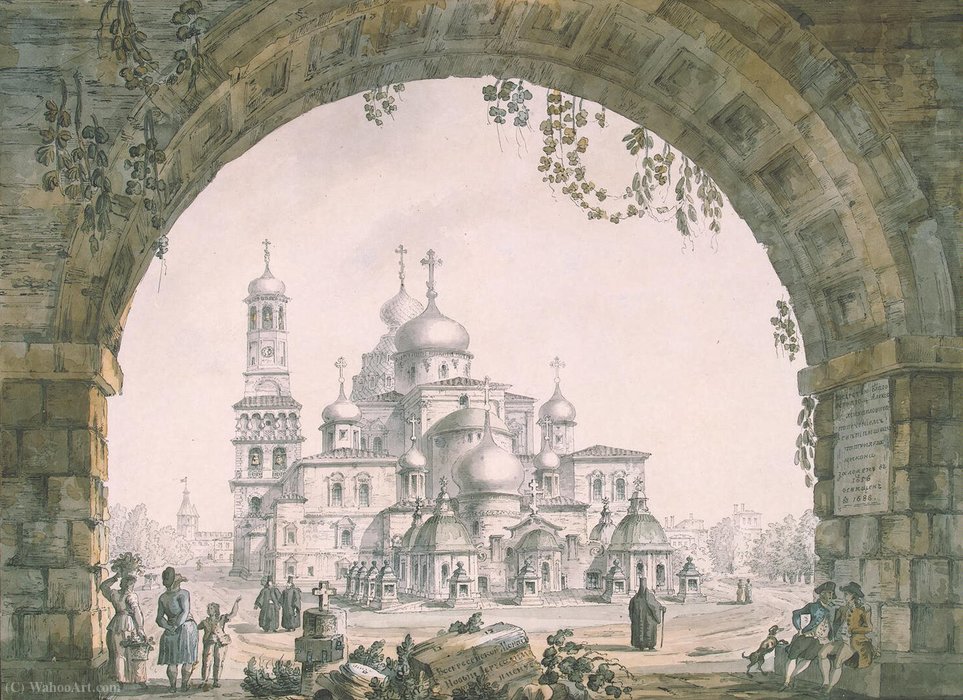 Wikioo.org - Die Enzyklopädie bildender Kunst - Malerei, Kunstwerk von Giacomo Quarenghi - Ansichten von Moskau und Umgebung