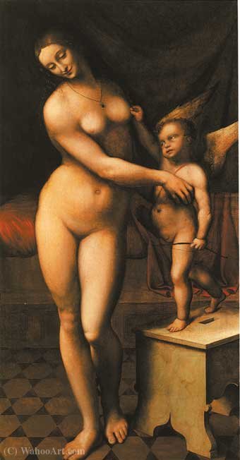 Wikioo.org – La Enciclopedia de las Bellas Artes - Pintura, Obras de arte de Giampietrino - Venus y Cupido