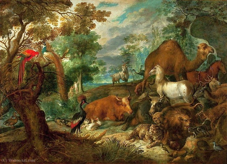 WikiOO.org - אנציקלופדיה לאמנויות יפות - ציור, יצירות אמנות Gillis Claesz D'hondecoeter - Hondecoeter paradise
