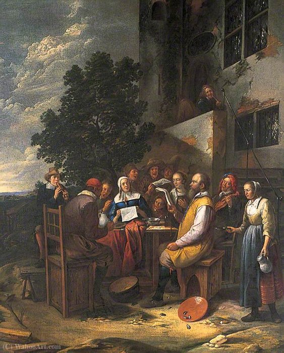 Wikioo.org - The Encyclopedia of Fine Arts - Painting, Artwork by Gillis Van Tilborgh - A musical party