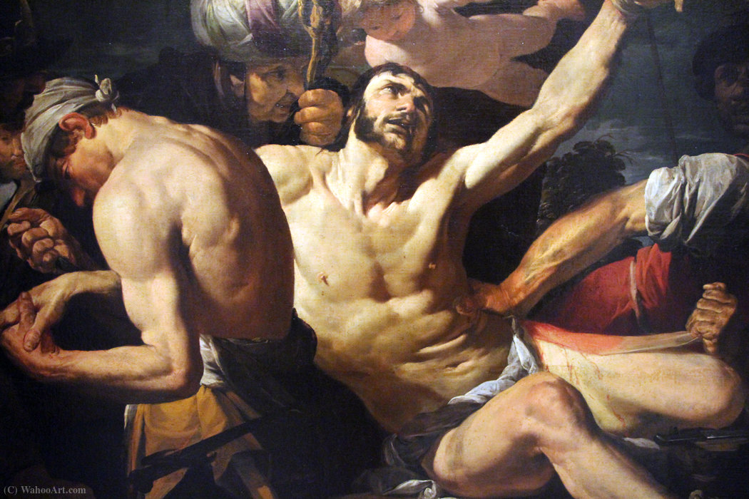 Wikioo.org – L'Enciclopedia delle Belle Arti - Pittura, Opere di Gioacchino Assereto - Il martirio di San Bartolomeus
