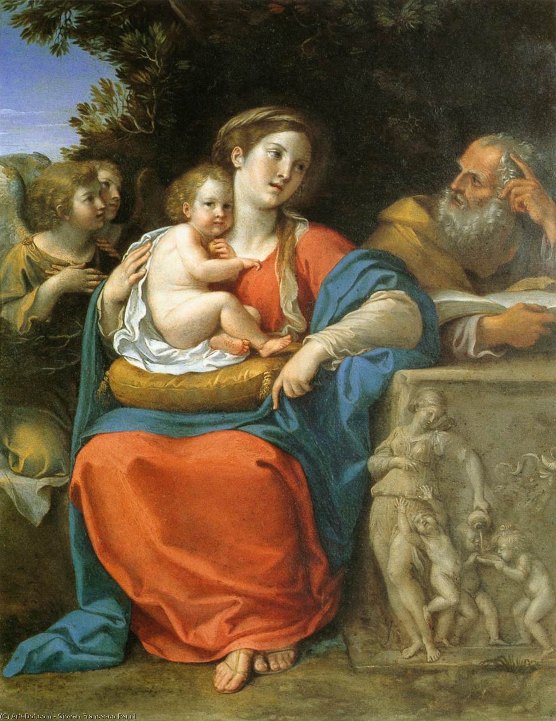 Wikioo.org - The Encyclopedia of Fine Arts - Painting, Artwork by Giovan Francesco Penni - The holy family albani francesco