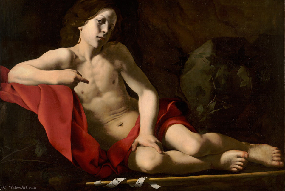 Wikioo.org - The Encyclopedia of Fine Arts - Painting, Artwork by Giovanni Battista Caracciolo - The Young Saint John in the Wilderness